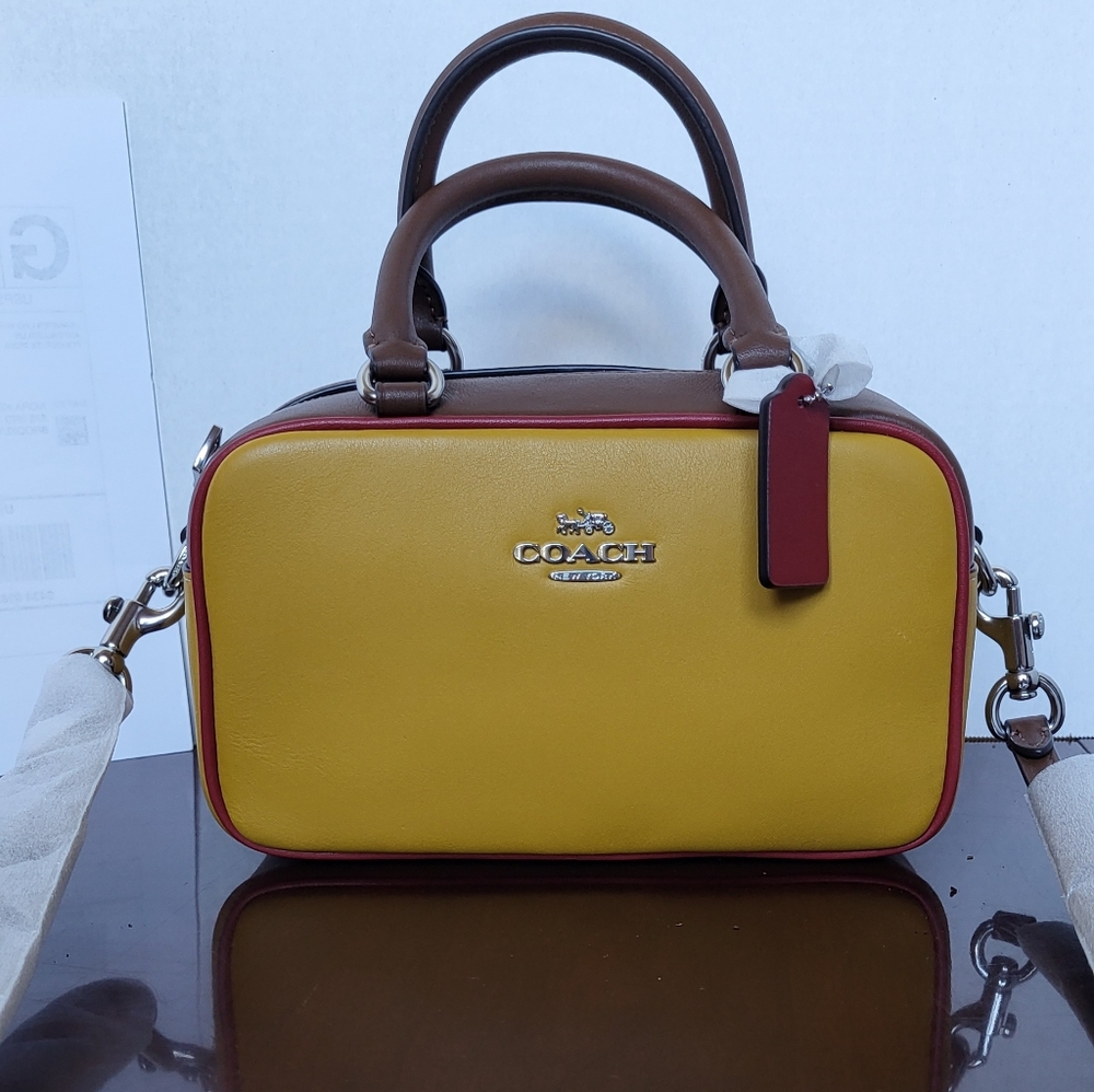New Coach Mini Colorblock Satchel Like Browery